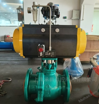 Q641F46-16P DN20 不銹鋼襯氟氣動防爆球閥